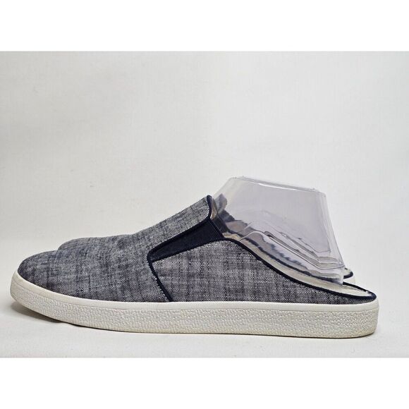 Lands End Shoes Womens 9 B Casual Slip On Mule Sneakers Blue Fabric Comfort - Picture 1 of 8